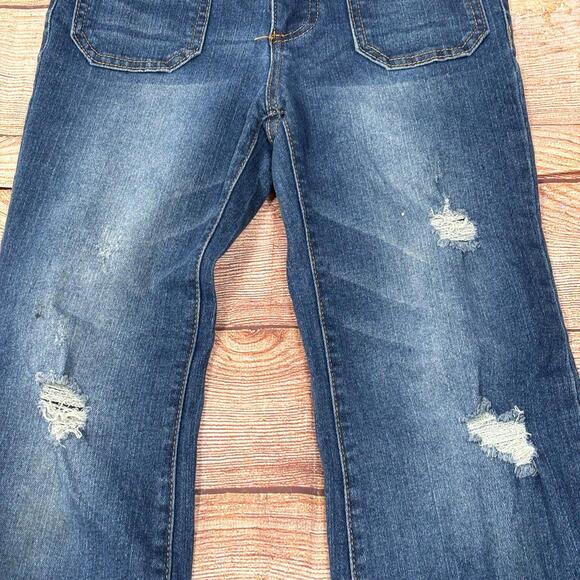 Jessica Simpson Girls Size 10 Sydney Flare Distressed Jeans - Picture 3 of 5